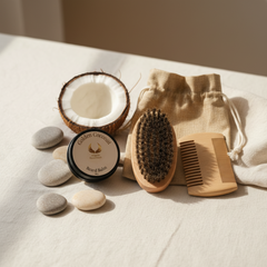 Golden Coconut Beard Balm Grooming Set